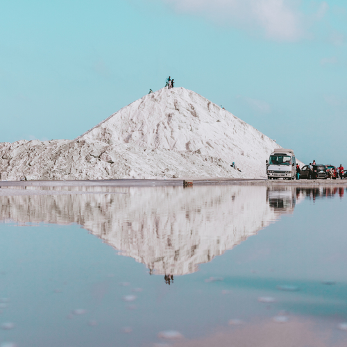 Sleeën op heuvels van zout? Het kan in Egypte