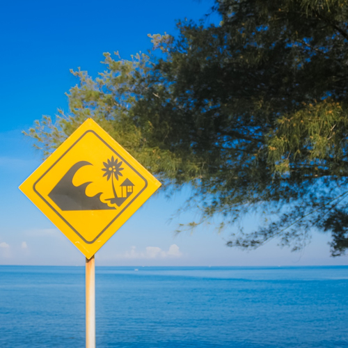 Wat moet ik doen als ik tijdens mijn reis te maken krijg met tsunamigevaar?