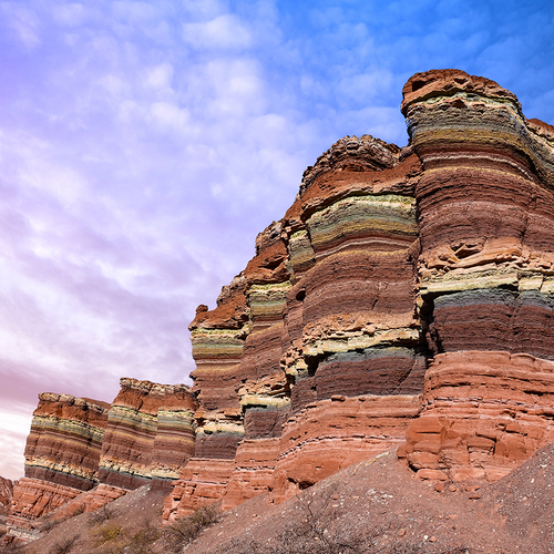 Zoete trek? Deze Argentijnse rotsformatie lijkt sprekend op een stuk taart