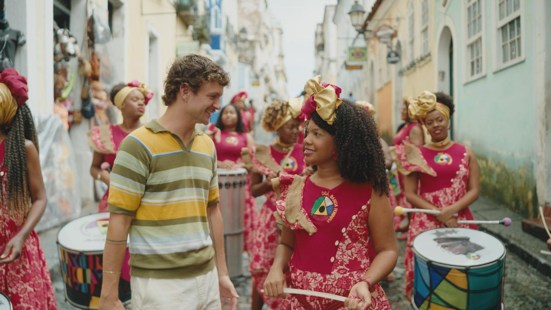 Jurre Geluk in Brazilië met band