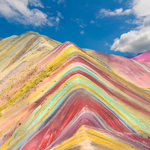 Instagram versus reality: de echte kleuren van de Rainbow Mountain