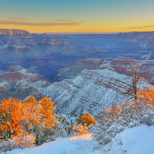Sneeuw en watervallen: zo zie je de Grand Canyon zelden