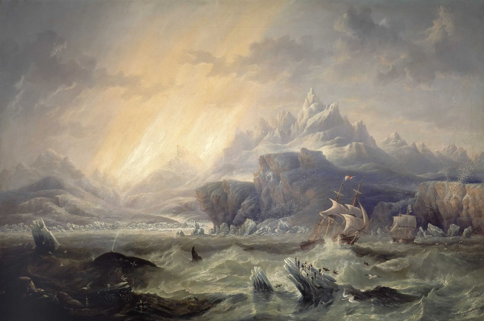HMS_Erebus_and_Terror_in_the_Antarctic_by_John_Wilson_Carmichael-1714485635