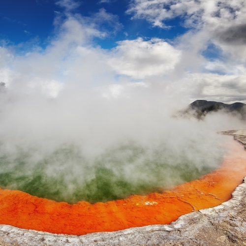 Warmwaterbronnen en vulkanische landschappen: het Noordereiland van Nieuw-Zeeland